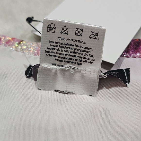 Treasure The Funk ✦ Pink Rose Mini Skirt ✦ Sparkly Bodycon High Waist Metallic M - Picture 9 of 13